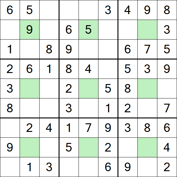 Center Dot Sudoku - Einfach