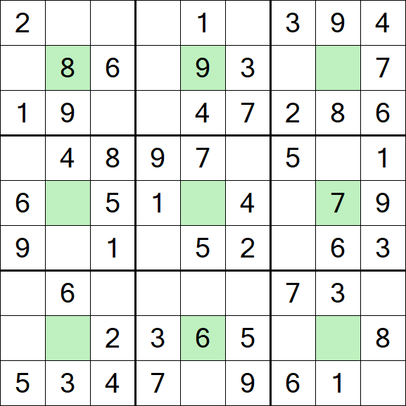 Center Dot Sudoku - Einfach