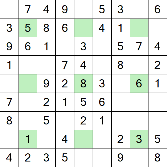 Center Dot Sudoku - Einfach