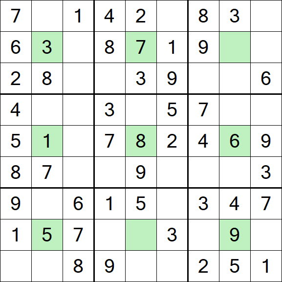 Center Dot Sudoku - Einfach