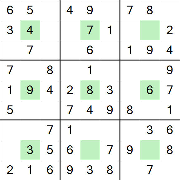 Center Dot Sudoku - Einfach