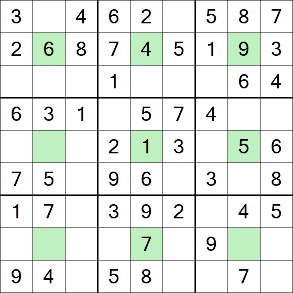 Center Dot Sudoku - Einfach