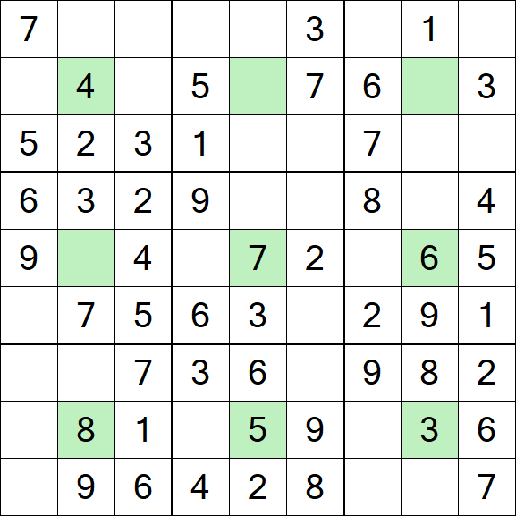 Center Dot Sudoku - Einfach