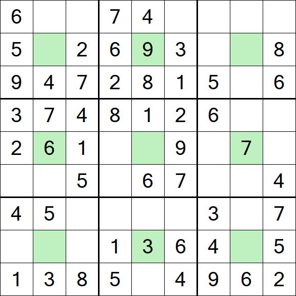 Center Dot Sudoku - Einfach
