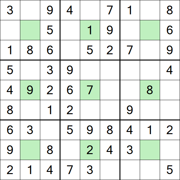 Center Dot Sudoku - Einfach