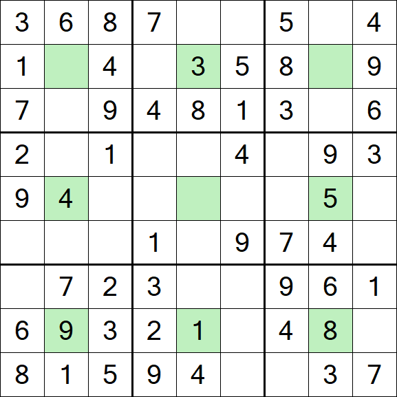 Center Dot Sudoku - Einfach
