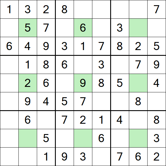 Center Dot Sudoku - Einfach