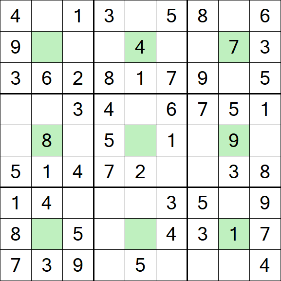 Center Dot Sudoku - Einfach