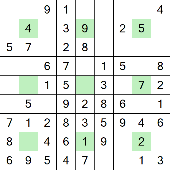 Center Dot Sudoku - Simple