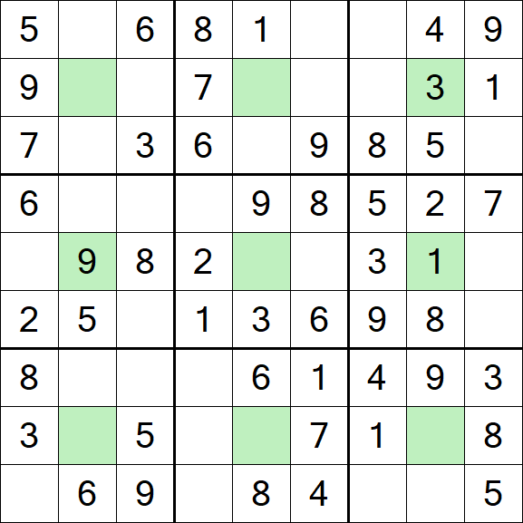 Center Dot Sudoku - Simple