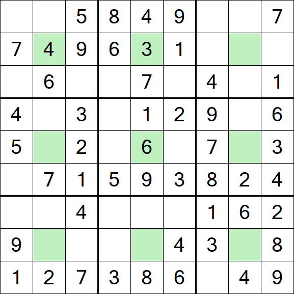 Center Dot Sudoku - Simple