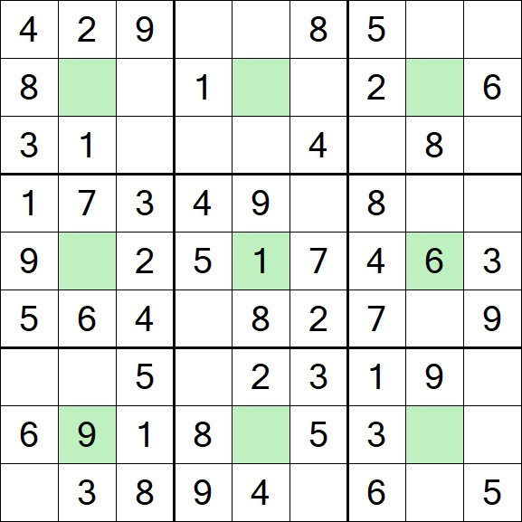 Center Dot Sudoku - Fácil