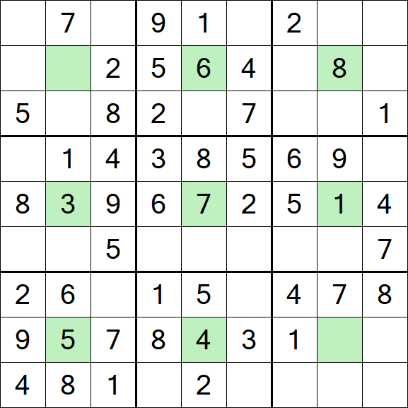 Center Dot Sudoku - Fácil