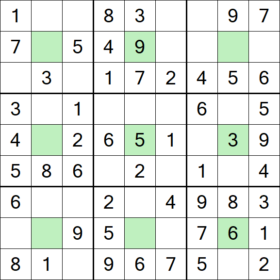 Center Dot Sudoku - Einfach