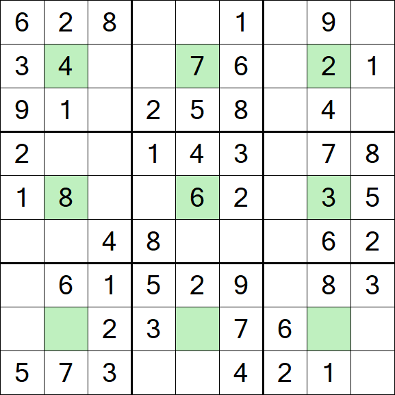 Center Dot Sudoku - Einfach