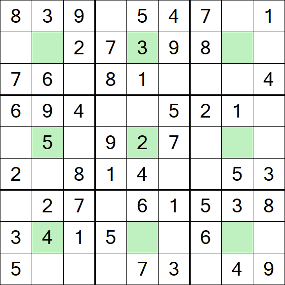 Center Dot Sudoku - Einfach
