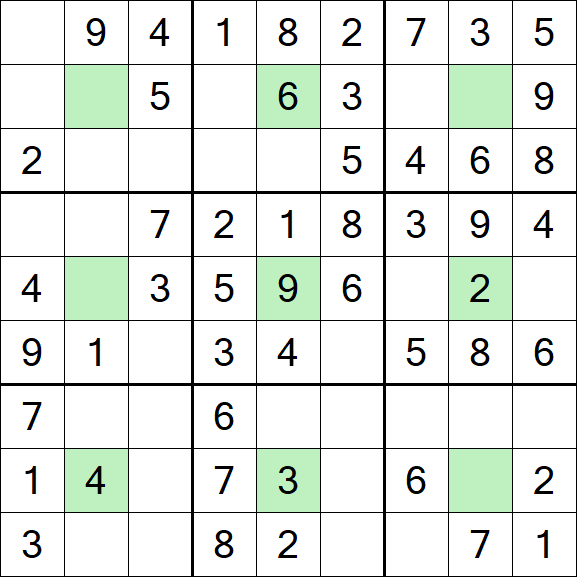 Center Dot Sudoku - Einfach