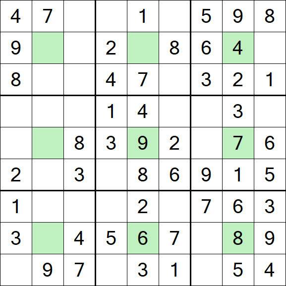 Center Dot Sudoku - Fácil