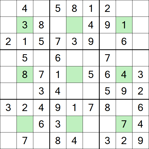 Center Dot Sudoku - Einfach