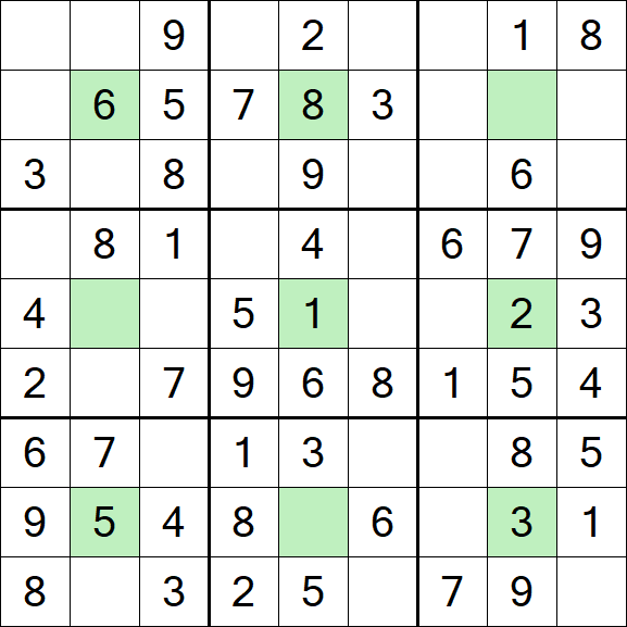 Center Dot Sudoku - Easy