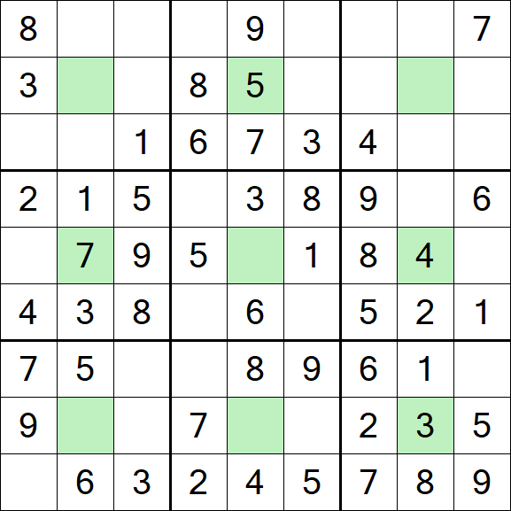 Center Dot Sudoku - Easy