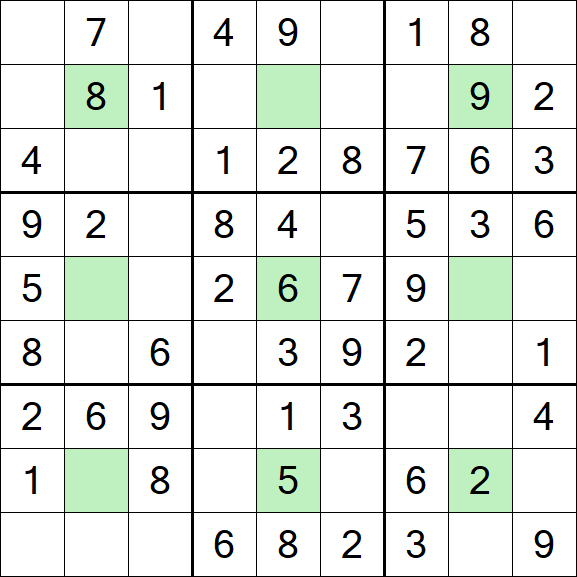 Center Dot Sudoku - Einfach