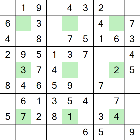 Center Dot Sudoku - Easy