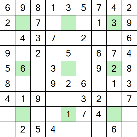 Center Dot Sudoku - Simple