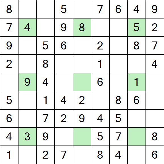 Center Dot Sudoku - Easy