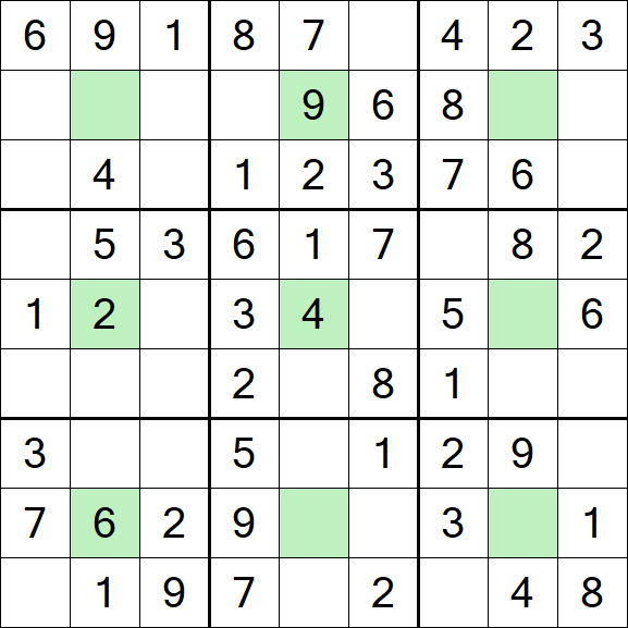 Center Dot Sudoku - Einfach