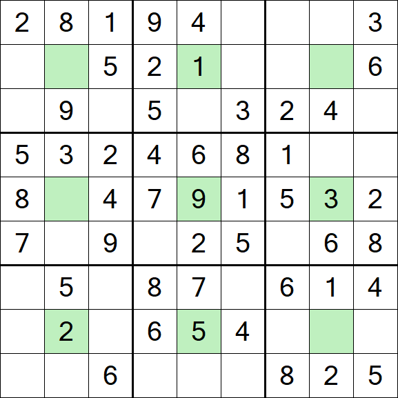Center Dot Sudoku - Einfach