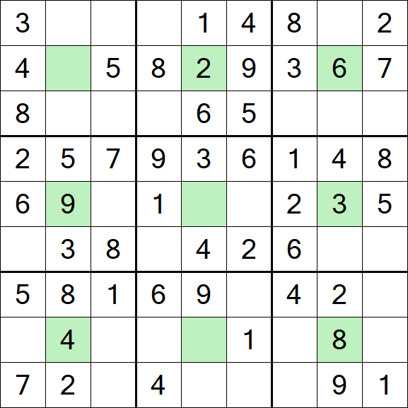 Center Dot Sudoku - Einfach
