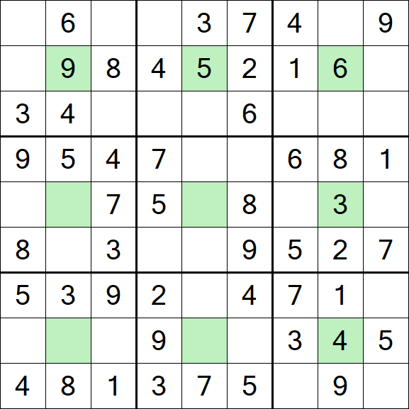 Center Dot Sudoku - Einfach