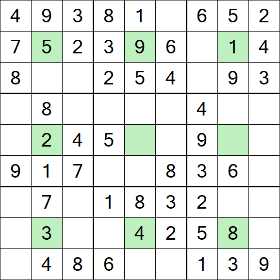 Center Dot Sudoku - Fácil