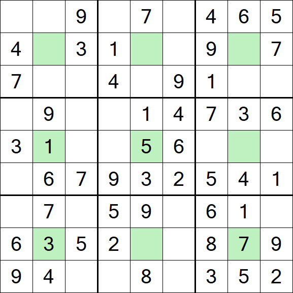 Center Dot Sudoku - Einfach