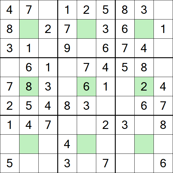 Center Dot Sudoku - Einfach