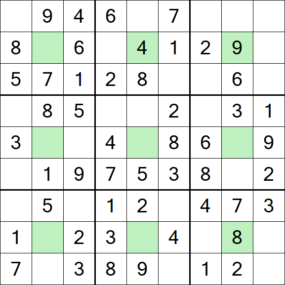 Center Dot Sudoku - Einfach