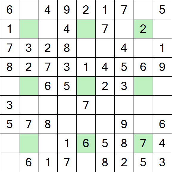 Center Dot Sudoku - Easy