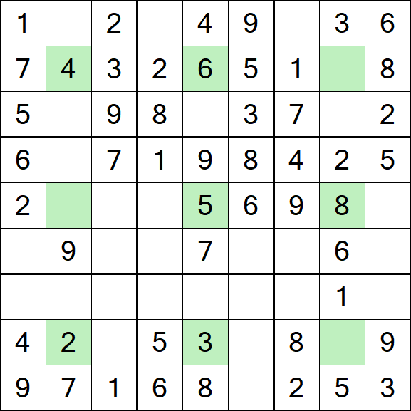 Center Dot Sudoku - Easy