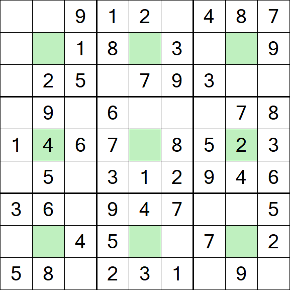 Center Dot Sudoku - Einfach