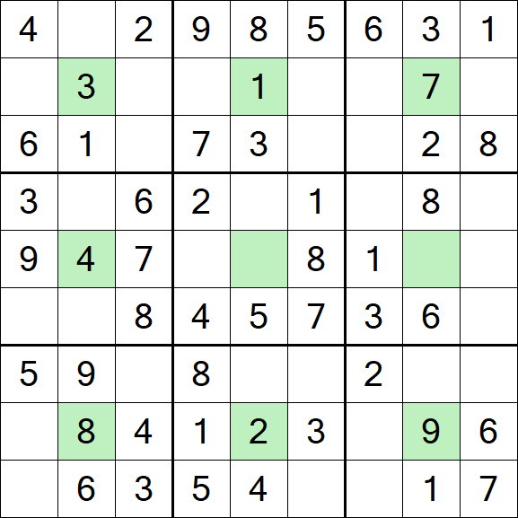 Center Dot Sudoku - Einfach