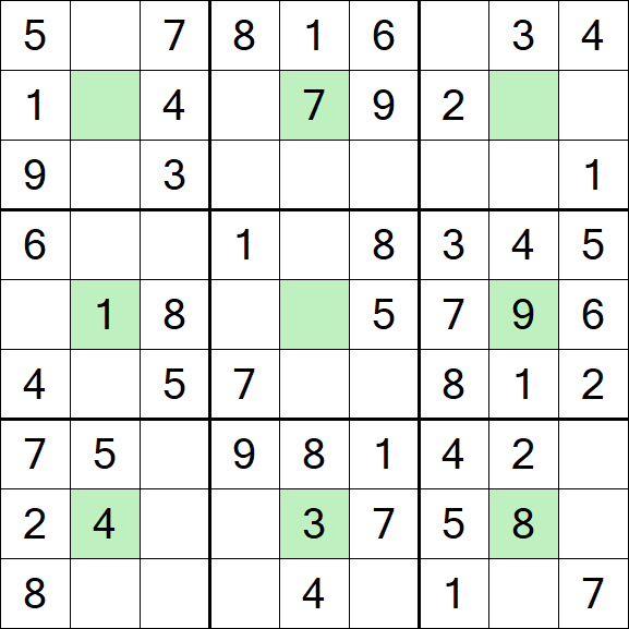 Center Dot Sudoku - Einfach