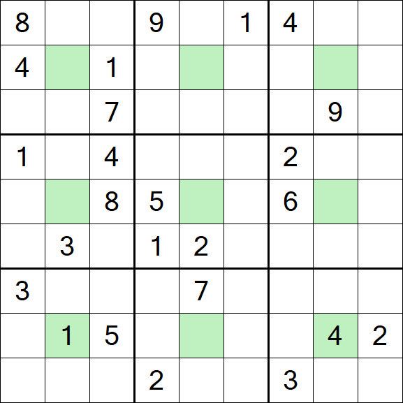 Center Dot Sudoku - Hard