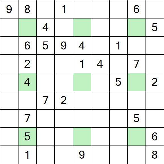 Center Dot Sudoku - Hard