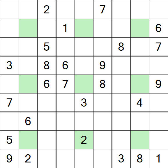 Center Dot Sudoku - Hard