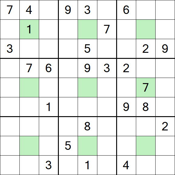 Center Dot Sudoku - Hard