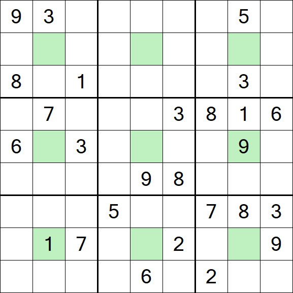 Center Dot Sudoku - Hard