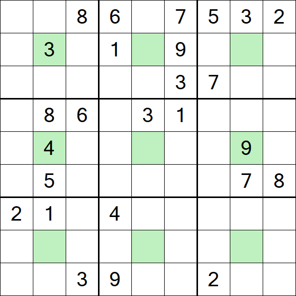 Center Dot Sudoku - Hard