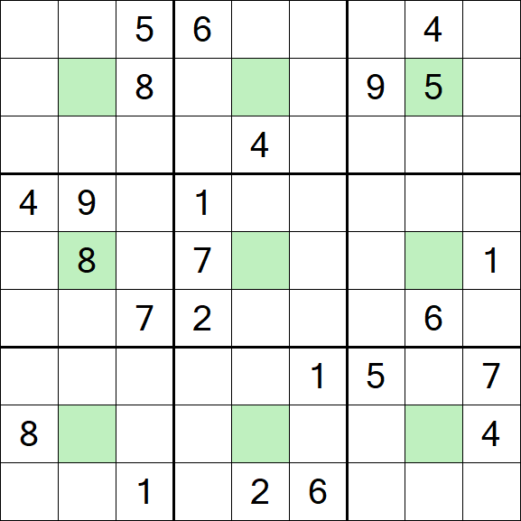 Center Dot Sudoku - Hard