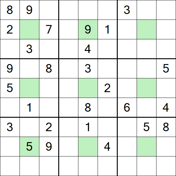 Center Dot Sudoku - Hard